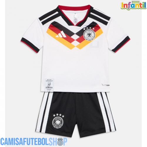 Camisa de time de futebol Alemanha Replicas 1º Equipamento Infantil Mundo 2026 Manga Curta (+ Calças curtas)